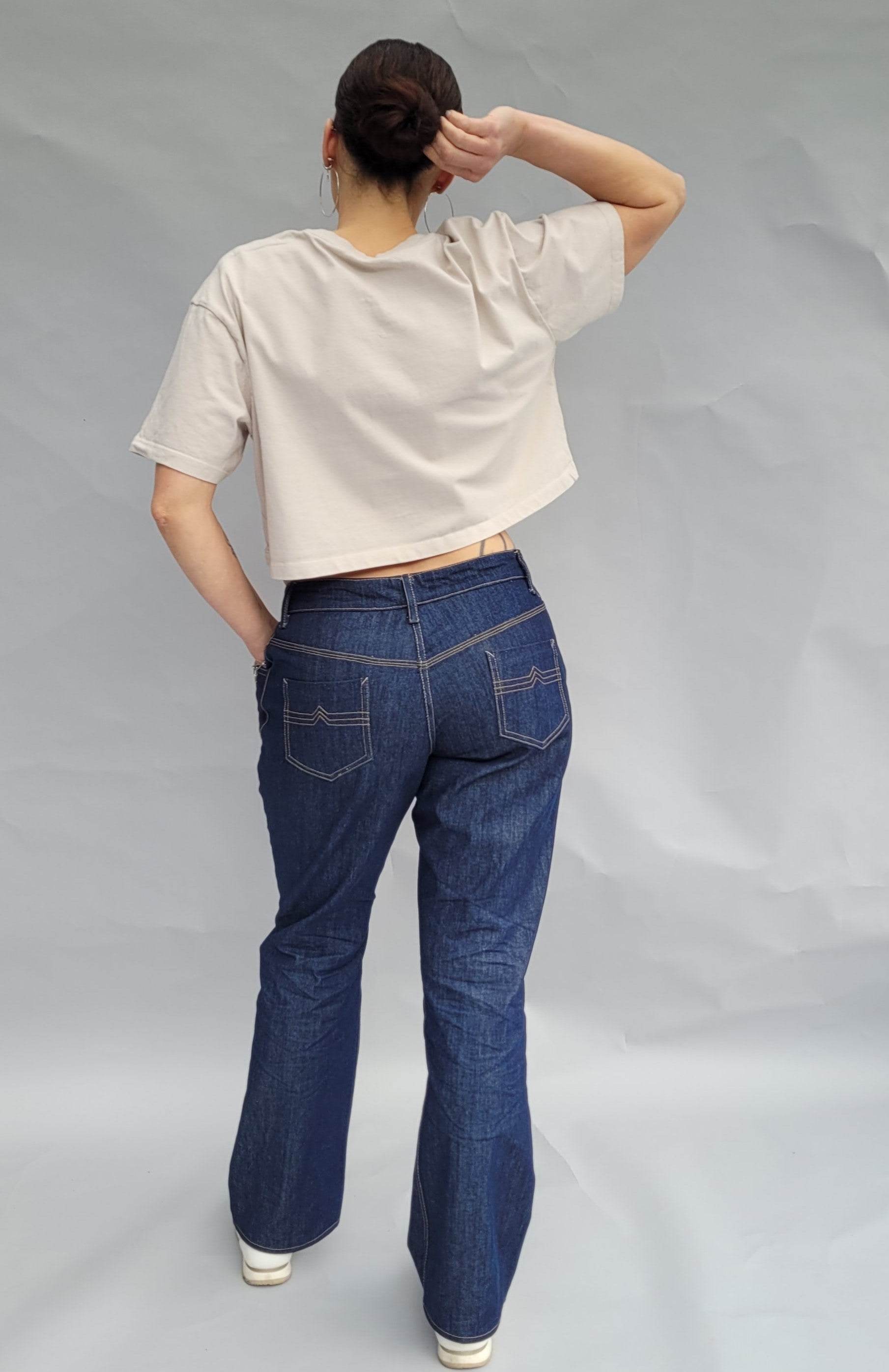 Schnittmuster Jeans, lockere Passform, high waist Jeans, Größe 36 - 50 - Sewando