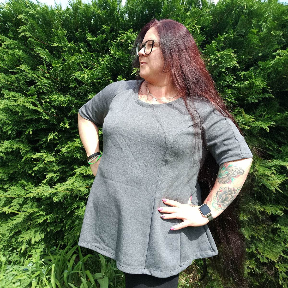Schnittmuster Sweatkleid und Tunika Hanka, Größen 32 - 60 - Sewando