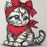 Applikation Katze Baby Kitten"Elke" - realistisch - FÜR HELLE & DUNKLE STOFFE