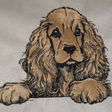 Stickdatei Applikation Cocker Spaniel "Merle"- realistisch - FÜR HELLE & DUNKLE STOFFE