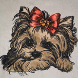 Stickdatei Applikation Yorkshire Terrier "Lisa" - realistisch - FÜR HELLE & DUNKLE STOFFE
