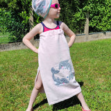 Schnittmuster *Bath Towel Set Splash Kids* Saunakilt, Handtuchturban Gr. 74-176 - Sewando