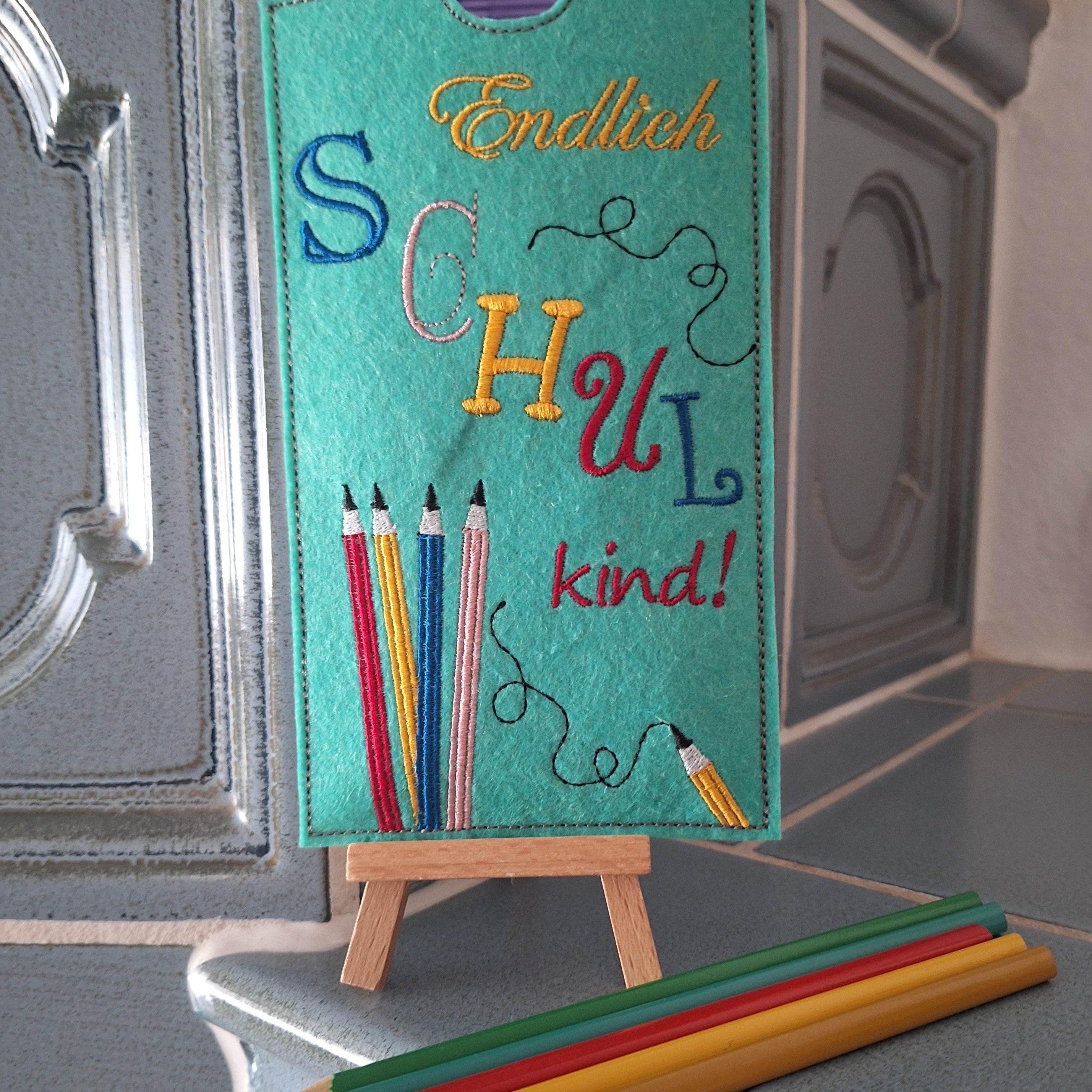 Stickdatei Schulkind Mugrug Schokohülle - Sewando