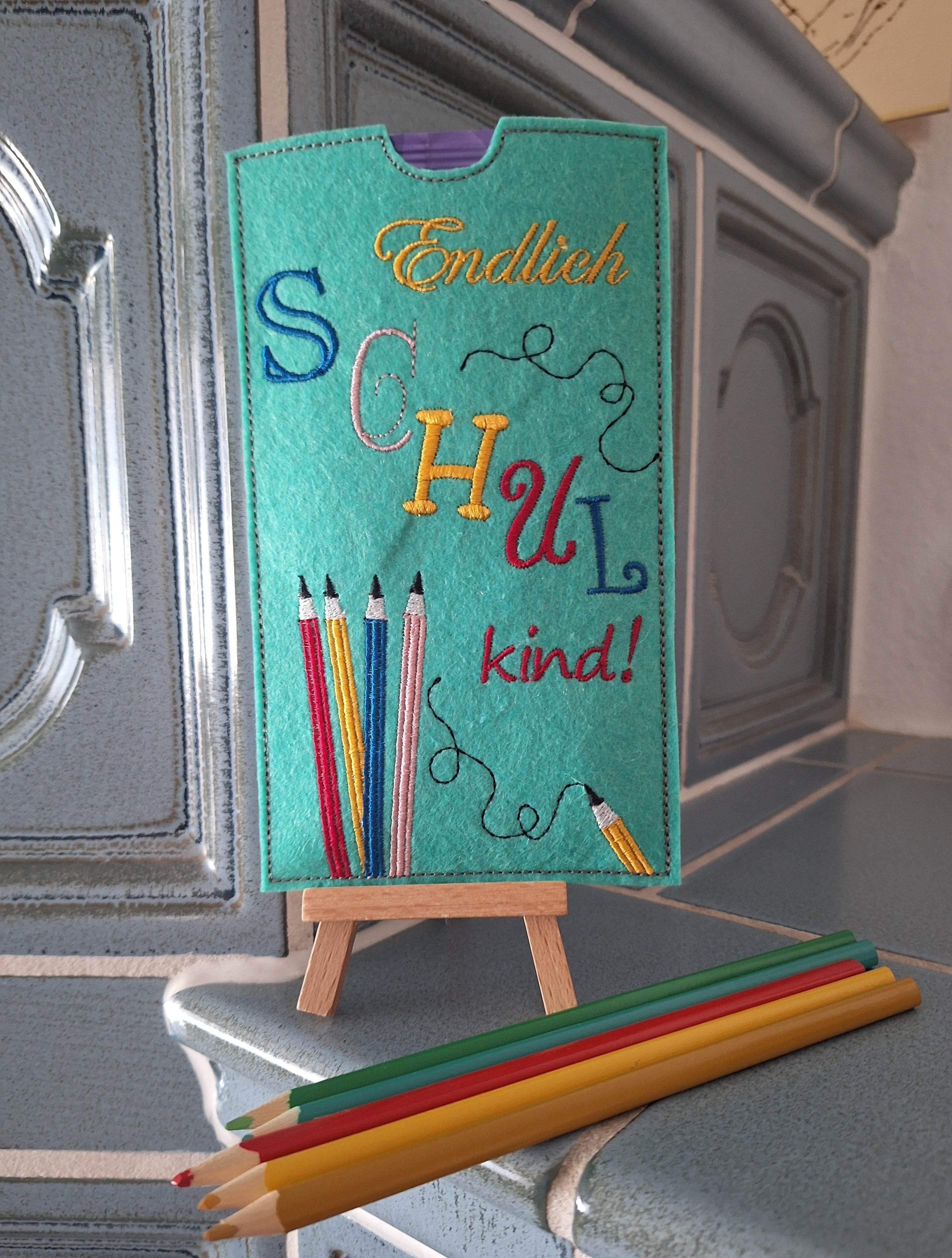 Stickdatei Schulkind Mugrug Schokohülle - Sewando