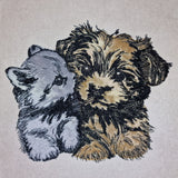 Stickdatei Applikation Yorkshire Terrier & Katze "Becca & Elfie"- FÜR HELLE & DUNKLE STOFFE