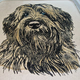 Stickdatei Applikation Briard "Jolina" - realistisch - FÜR HELLE & DUNKLE STOFFE