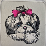 Stickdatei Applikation Shih Tzu "Laila"- realistisch - FÜR HELLE & DUNKLE STOFFE