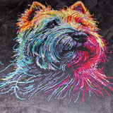 Stickdatei Cairn Terrier "Silas" - realistisch - FÜR DUNKLE STOFFE