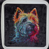 Stickdatei Cairn Terrier "Silas" - realistisch - FÜR DUNKLE STOFFE