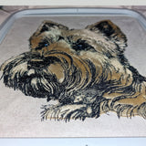 Stickdatei Applikation Cairn Terrier "Cully" - realistisch - FÜR HELLE & DUNKLE STOFFE