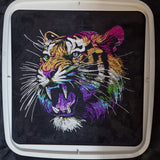 Stickdatei Tiger "Ervin" - realistisch - FÜR DUNKLE STOFFE