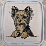 Stickdatei Applikation Yorkshire Terrier "Charly"- realistisch - FÜR HELLE & DUNKLE STOFFE