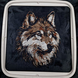 Stickdatei Wolf "Varg" - realistisch - FÜR DUNKLE STOFFE