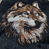 Stickdatei Wolf "Varg" - realistisch - FÜR DUNKLE STOFFE