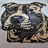 Stickdatei Applikation Staffordshire Bull Terrier "Rachel" - realistisch - FÜR HELLE & DUNKLE STOFFE