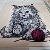Stickdatei Applikation Katze "Shadow" - realistisch - FÜR HELLE & DUNKLE STOFFE