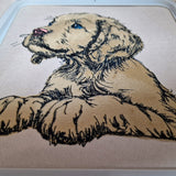 Applikation Stickdatei Irish Setter Welpe "Tabsy" - realistisch - FÜR HELLE & DUNKLE STOFFE