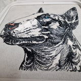 Stickdatei Applikation Bullterrier "Chiquita" - realistisch - FÜR HELLE & DUNKLE STOFFE