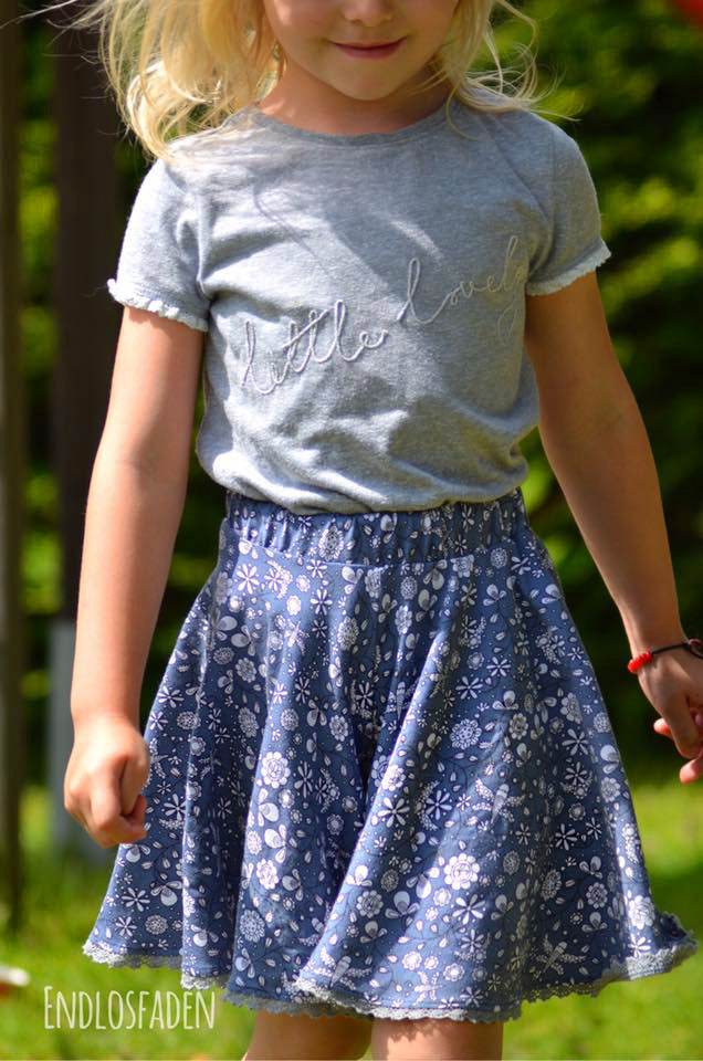 (Hosen)Rock Räuberprinzessin Gr.50-158 Schnittmuster [ DIN A4 & A0 PASSFORMSYSTEM (27,5cm bis 87,5cm BU) - Sewando