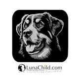 Stickdatei "Appenzeller Sennenhund Leroy" - realistisch - FÜR DUNKLE STOFFE