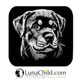 Stickdatei Rottweiler "Anouk" - realistisch FÜR DUNKLE STOFFE