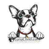 Stickdatei Boston Terrier "Kylo" - realistisch - FÜR HELLE STOFFE