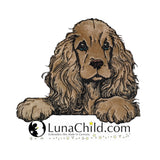 Stickdatei Applikation Cocker Spaniel "Merle"- realistisch - FÜR HELLE & DUNKLE STOFFE