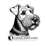 Stickdatei Airedale Terrier "Marlin" - realistisch - FÜR HELLE STOFFE