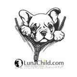 Stickdatei Französische Bulldogge "Enzo" - realistisch - FÜR HELLE STOFFE