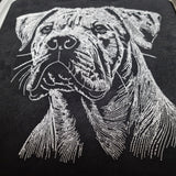 NEU Stickdatei Dogo Argentino "Brenda" - realistisch - FÜR DUNKLE STOFFE