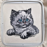 Stickdatei Applikation Katze "Cilly" - realistisch - FÜR HELLE & DUNKLE STOFFE