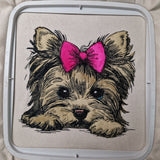 Stickdatei Applikation Yorkshire Terrier "Abilou" - realistisch - FÜR HELLE & DUNKLE STOFFE