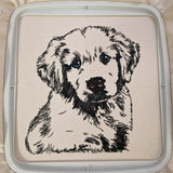 Stickdatei Golden Retriever "Muffin" - realistisch - FÜR HELLE STOFFE