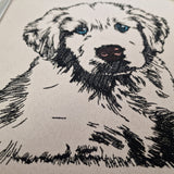 Stickdatei Golden Retriever "Muffin" - realistisch - FÜR HELLE STOFFE