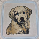 Stickdatei Applikation Golden Retriever "Muffin" - realistisch - FÜR HELLE & DUNKLE STOFFE