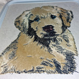 Stickdatei Applikation Golden Retriever "Muffin" - realistisch - FÜR HELLE & DUNKLE STOFFE