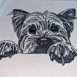 Stickdatei Yorkshire Terrier  "Cindy" - realistisch - Für HELLE STOFFE