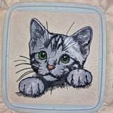 Stickdatei Applikation Katze "Zora" - realistisch - FÜR HELLE & DUNKLE STOFFE
