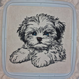 Stickdatei Shih Tzu Welpe "Lesley" - realistisch - FÜR HELLE STOFFE
