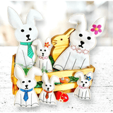 ITH Hasen Set Hase Ostern 3 Größen und 3 Designs Stickdatei - Sewando