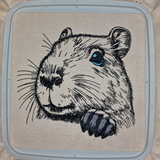Stickdatei Capybara "Teddy" - realistisch - FÜR HELLE STOFFE