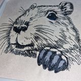 Stickdatei - WENIGER STICHE - Capybara "Teddy" LIGHT - realistisch - FÜR HELLE STOFFE