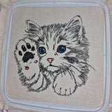 WENIGER STICHE - Stickdatei Katze "Heidi" - LIGHT - für helle Stoffe