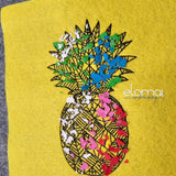 Stickdatei Ananas - Anatrocken REDWORK in 7 Größen (10x10 - 20x36) Polygon Stil modernes Lineart