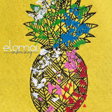 Stickdatei Ananas - Anatrocken REDWORK in 7 Größen (10x10 - 20x36) Polygon Stil modernes Lineart