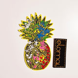 Stickdatei Ananas - Anatrocken REDWORK in 7 Größen (10x10 - 20x36) Polygon Stil modernes Lineart