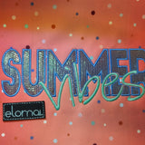 Stickdatei SUMMER Vibes Schriftzug mit Stickfolie (Mylar) in 4 Größen 13x18-20x30 inkl. Anleitung
