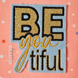 BE you tiful Stickdateien SET- 5 Varianten 10x10-Stickfolie/Crosstitch, Trapunto, Applikation,2 Verschiedene Muster beautiful inkl Anleitung