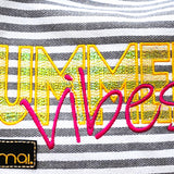 Stickdatei SUMMER Vibes Schriftzug mit Stickfolie (Mylar) in 4 Größen 13x18-20x30 inkl. Anleitung