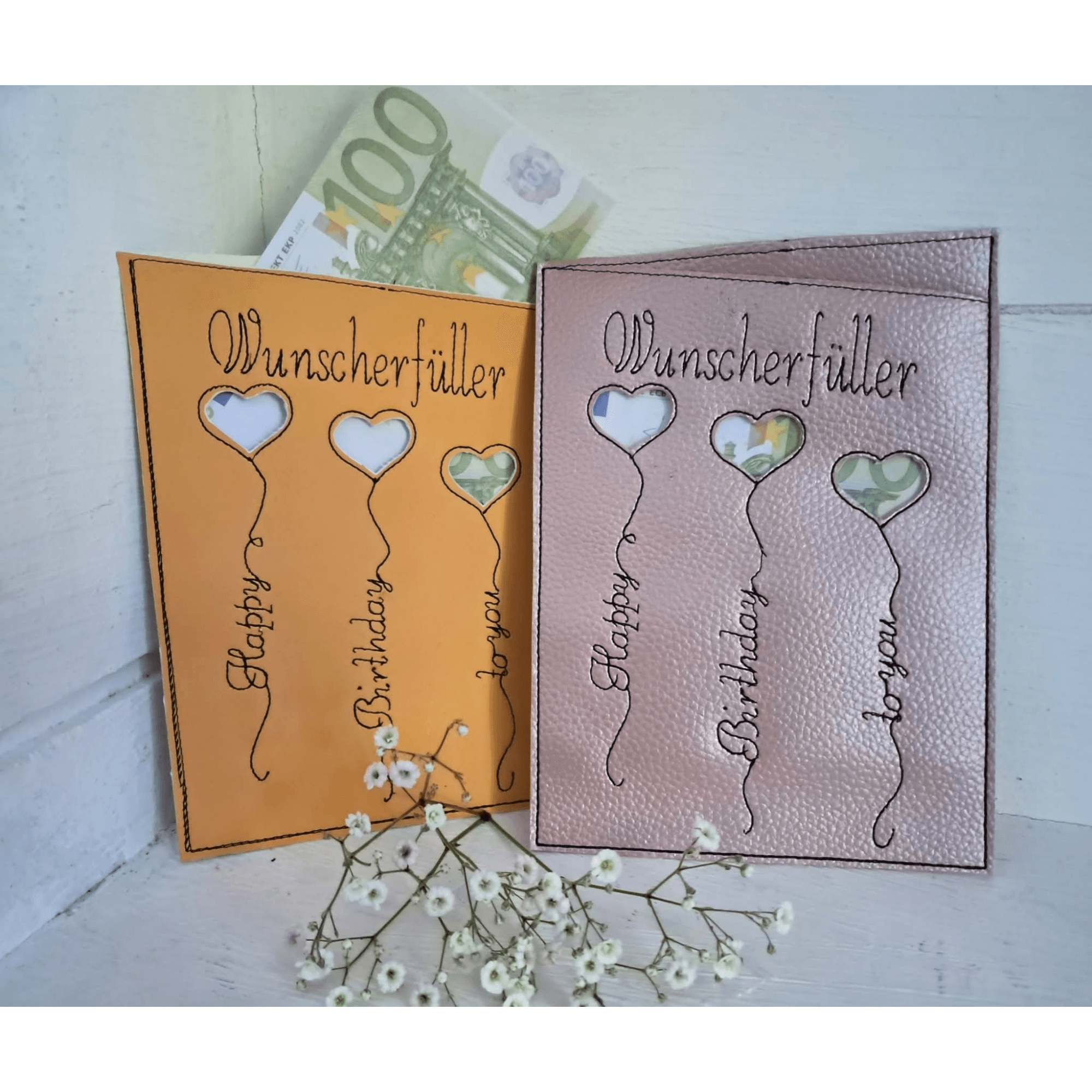 Wunscherfüller ITH 13x18 Stickdatei Geburtstag Geldgeschenk - Sewando